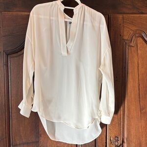 Vince 100% silk cream blouse